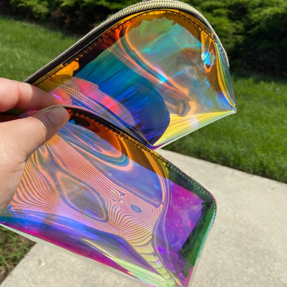 Holographic makeup bag